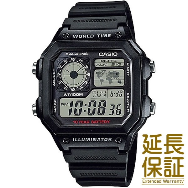 【メール便選択で送料無料】【箱なし】CASIO カシオ 腕時計 海外モデル AE-1200WH-1A メンズ レディース STANDARD スタンダード チプカシ