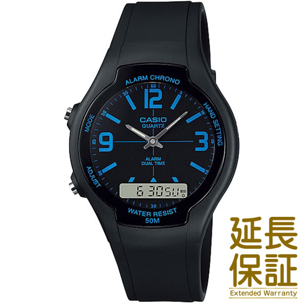 【箱なし】CASIO カシオ 腕時計 海外モデル AW-90H-2B メンズ BASIC ベーシック Analog Digital アナログ デジタル