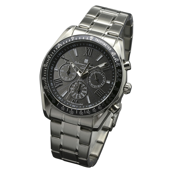 【正規品】SALVATORE MARRA サルバトーレ・マーラ 腕時計 SM15116-SSBKSV メンズ クロノグラフ 電波ソーラー