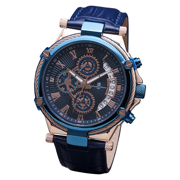 【正規品】SALVATORE MARRA サルバトーレ・マーラ 腕時計 SM18102-PGBL メンズ クロノグラフ