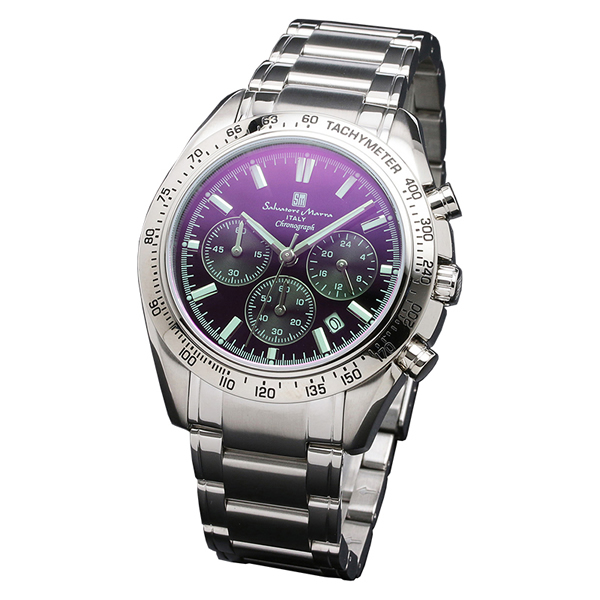 【正規品】SALVATORE MARRA サルバトーレ・マーラ 腕時計 SM18106-SSBKSV メンズ クロノグラフ 偏光ガラス