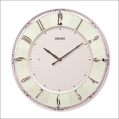 【正規品】SEIKO セイコー クロック KX504P 電波掛時計 スワロフスキー スタンダード