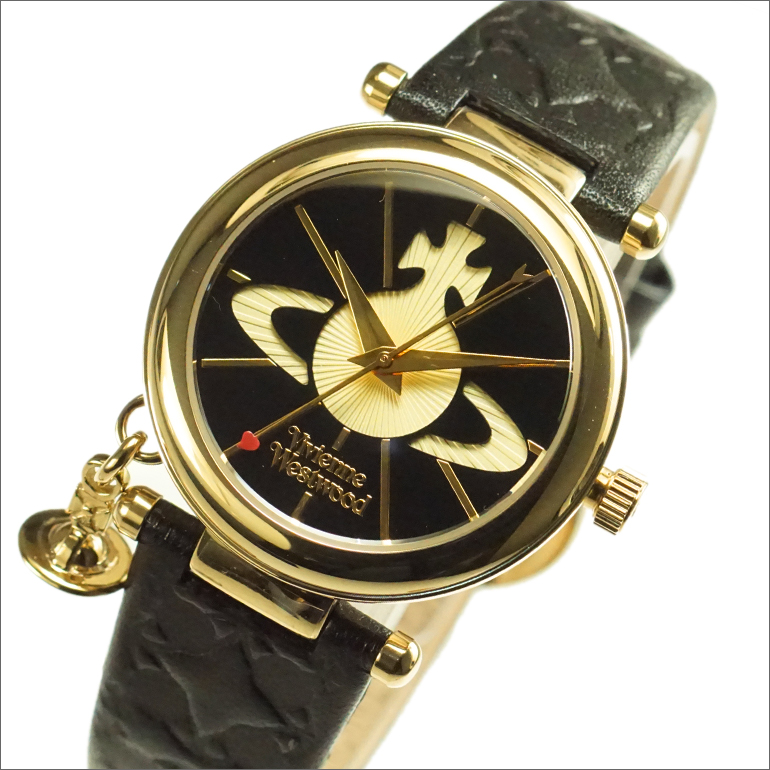 Vivienne Westwood ヴィヴィアンウエストウッド 腕時計 VV006BKGD レディース Orb オーブ BLACK×GOLD ブラック×ゴールド